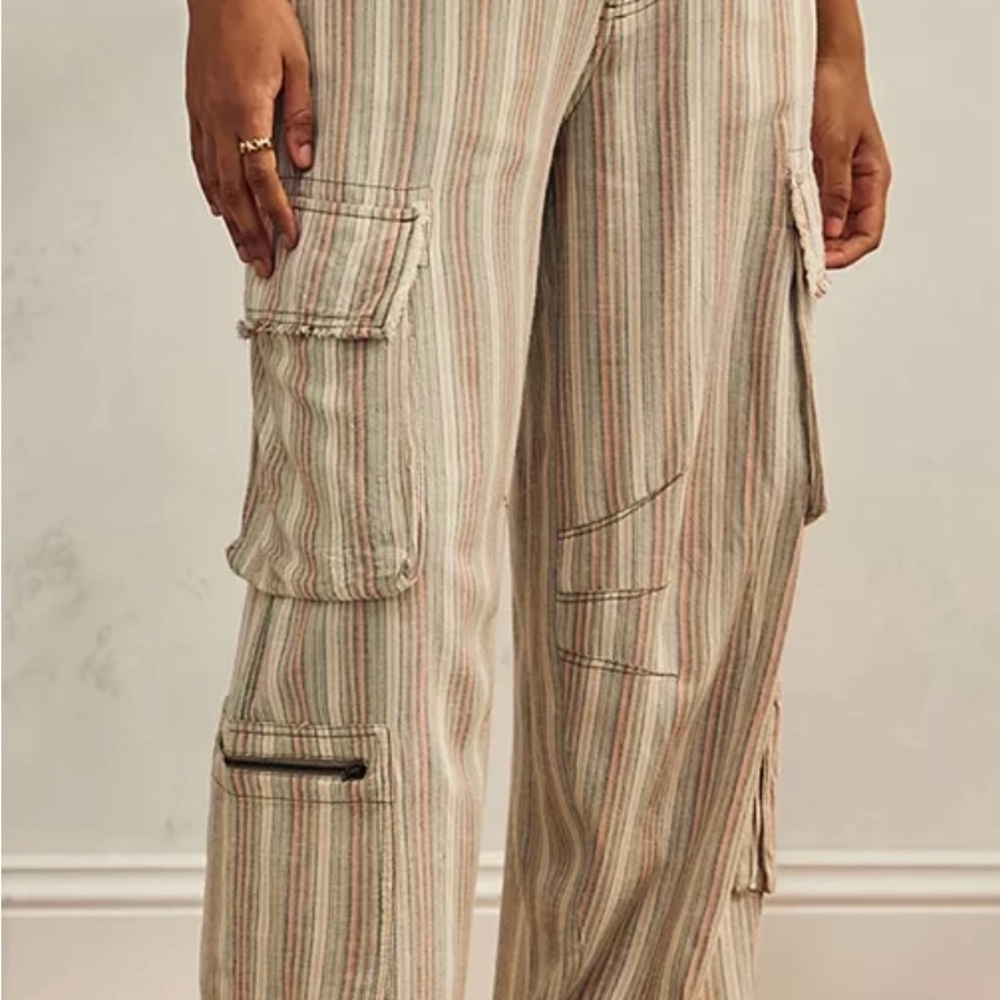 Striped Cargo Pants